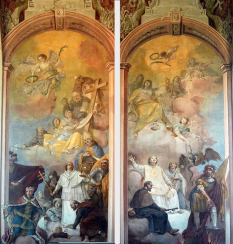 Szent Norbert freskó a nyúli templomban